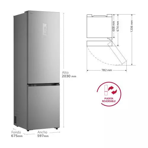 Frigorífico Combi LG GBBSJ21DPY