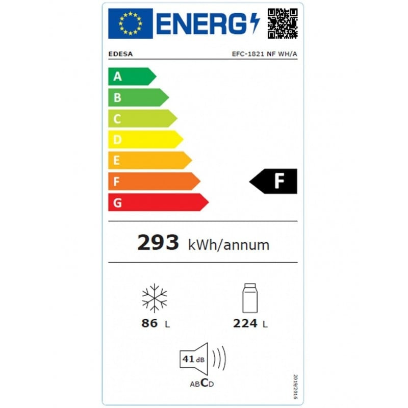 Combi EDESA EFC 1821 NF WH - SIN ESCARCHA - 310 L - F